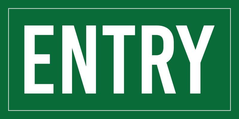 Green Exit Emergency Sign. Warning Sign Vector Illustration