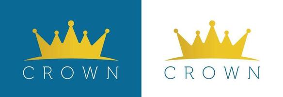 plantilla de diseño de logotipo de corona. símbolo para el botón del sitio web o la aplicación móvil. vector de diseño de logotipo de corona.