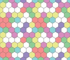 patrón sin costuras de panal de abeja moderno colorido detallado, textura de miel de arte. colorido patrón hexagonal de panal. vector