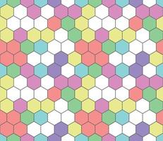 Detailed colorful modern bee honeycomb seamless pattern, art honey texture. Colorful honeycomb hexagon pattern. vector