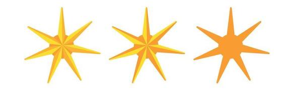 Modern star design in gold color. vector