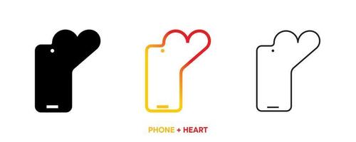 Phone icon line with house. vector