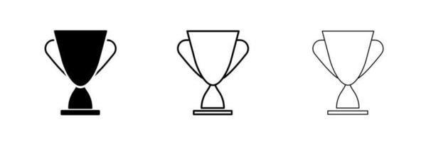 Star trophy icon set design. Fast first place, contest winner, number one creative symbol concept. vector