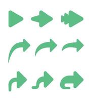 Turn arrow set. Brave modern sign set. Collections for web design, interface and more. Arrow icon in trendy flat style.