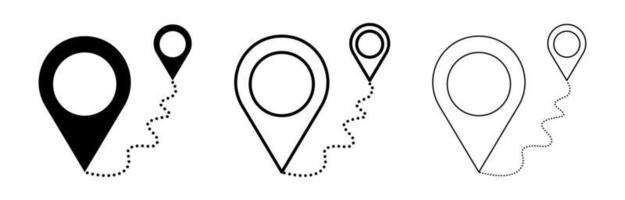 Move from one location to another. Location sign icon. vector