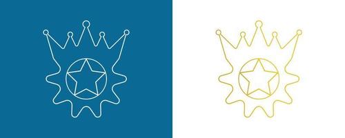 Set of different medal and crown icons logo. vector