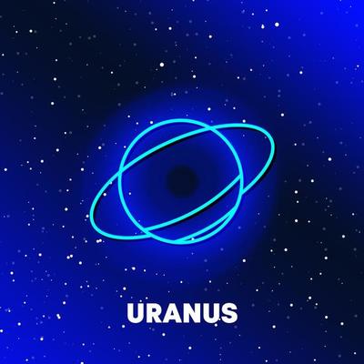 Uranus planet neon icon design. Space and planets and universe concept. Web elements in neon style icons. Realistic icon for websites, web design, mobile app, info graphics.
