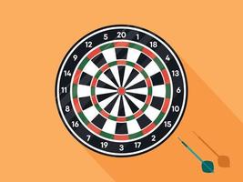 Original circular dartboard. Achievement and success. vector