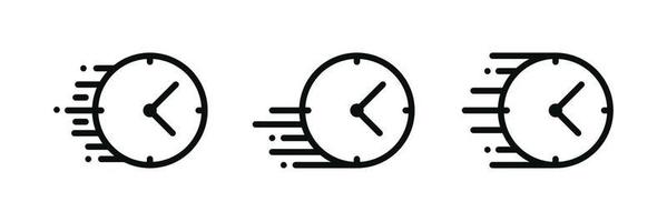 icono plano de silueta de reloj, diseño vectorial simple con sombra. ilustración de cronómetro. dispositivo para mostrar el tiempo y el límite de tiempo. símbolo de velocidad. Ilustración de logotipo de símbolos de signo plano de cronómetro y reloj. vector