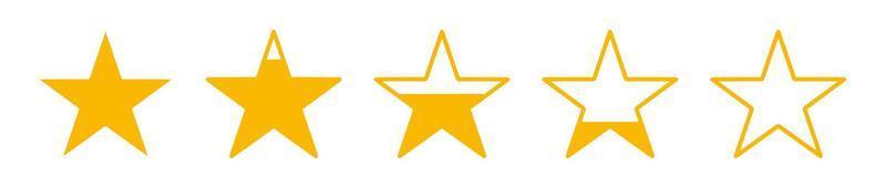 Five star rating icon. Balanced star drawing. Vector illustration. Superiority. Gold stars. Award icon on white background.