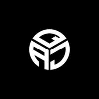 diseño de logotipo de letra qaj sobre fondo negro. concepto de logotipo de letra de iniciales creativas qaj. diseño de letras qaj. vector