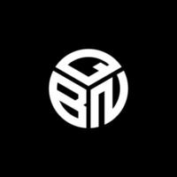 QBN letter logo design on black background. QBN creative initials letter logo concept. QBN letter design. vector