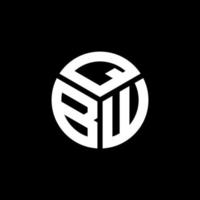 QBW letter logo design on black background. QBW creative initials letter logo concept. QBW letter design. vector