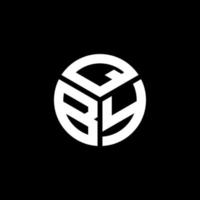 diseño de logotipo de letra qby sobre fondo negro. concepto de logotipo de letra inicial creativa qby. diseño de letra qby. vector