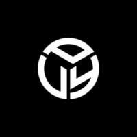 PVY letter logo design on black background. PVY creative initials letter logo concept. PVY letter design. vector