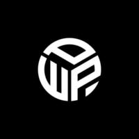PWP letter logo design on black background. PWP creative initials letter logo concept. PWP letter design. vector