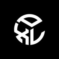 diseño de logotipo de letra pxl sobre fondo negro. concepto de logotipo de letra de iniciales creativas pxl. diseño de letras pxl. vector