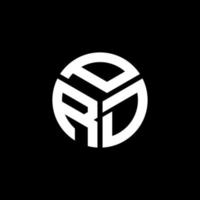 PRD letter logo design on black background. PRD creative initials letter logo concept. PRD letter design. vector