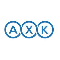 diseño de logotipo de letra axk sobre fondo blanco. concepto de logotipo de letra de iniciales creativas axk. diseño de letras axk. vector