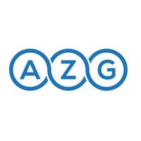 diseño de logotipo de letra azg sobre fondo blanco. concepto de logotipo de letra de iniciales creativas azg. diseño de letras azg. vector