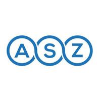 diseño de logotipo de letra asz sobre fondo blanco. concepto de logotipo de letra de iniciales creativas asz. diseño de letras asz. vector