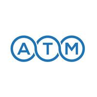 ATM letter logo design on white background. ATM creative initials letter logo concept. ATM letter design. vector