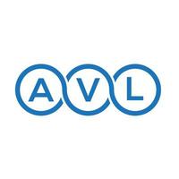 AVL letter logo design on white background. AVL creative initials letter logo concept. AVL letter design. vector
