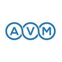 diseño de logotipo de letra avm sobre fondo blanco. concepto de logotipo de letra de iniciales creativas avm. diseño de letras avm. vector