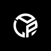 PLP letter logo design on black background. PLP creative initials letter logo concept. PLP letter design. vector