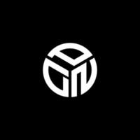 PDN letter logo design on black background. PDN creative initials letter logo concept. PDN letter design. vector