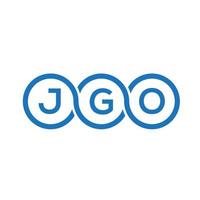 JGO letter logo design on white background. JGO creative initials letter logo concept. JGO letter design. vector