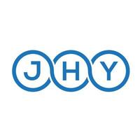 diseño de logotipo de letra jhy sobre fondo blanco. concepto de logotipo de letra de iniciales creativas jhy. diseño de letra jhy. vector