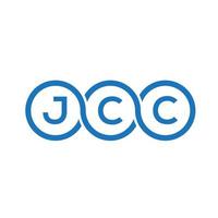 JCC letter logo design on white background. JCC creative initials letter logo concept. JCC letter design. vector
