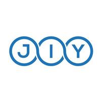 diseño de logotipo de letra jiy sobre fondo blanco. concepto de logotipo de letra de iniciales creativas jiy. diseño de letras jiy. vector