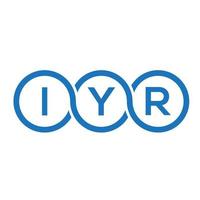 IYR letter logo design on white background. IYR creative initials letter logo concept. IYR letter design. vector