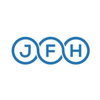 JFH letter logo design on white background. JFH creative initials letter logo concept. JFH letter design. vector