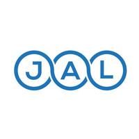 diseño de logotipo de letra jal sobre fondo blanco. concepto de logotipo de letra inicial creativa jal. diseño de letras jal. vector