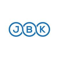 JBK letter logo design on white background. JBK creative initials letter logo concept. JBK letter design. vector