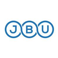 JBU letter logo design on white background. JBU creative initials letter logo concept. JBU letter design. vector