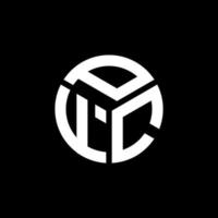 PFC letter logo design on black background. PFC creative initials letter logo concept. PFC letter design. vector