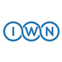 IWN letter logo design on white background. IWN creative initials letter logo concept. IWN letter design. vector