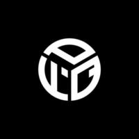 diseño de logotipo de letra pfq sobre fondo negro. concepto de logotipo de letra de iniciales creativas pfq. diseño de letras pfq. vector