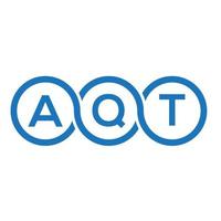 AQT letter logo design on white background. AQT creative initials letter logo concept. AQT letter design. vector