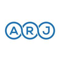 diseño de logotipo de letra arj sobre fondo blanco. concepto de logotipo de letra de iniciales creativas arj. diseño de letras arj. vector