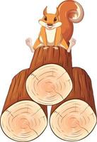 Cute squirrel animal cartoon vector