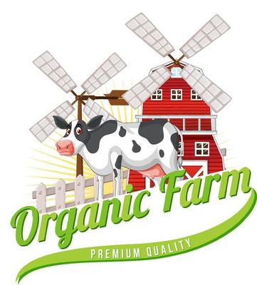 Logo design with words organic farm