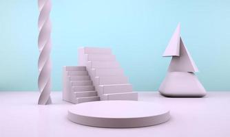 3d abstract background, mock up scene geometry shape podium for product display, 3d illustration. photo