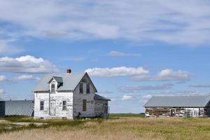 an old farm yard on the prairies photo
