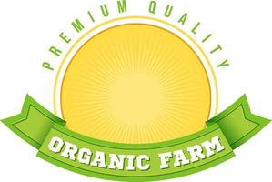 Logo design with words organic farm vector