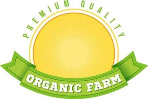 Logo design with words organic farm vector